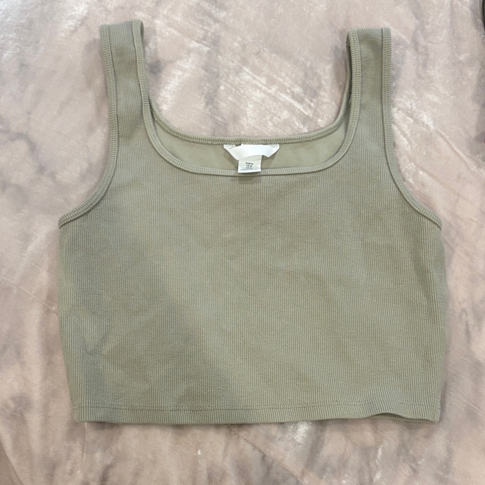 Women's  Olive crop Top